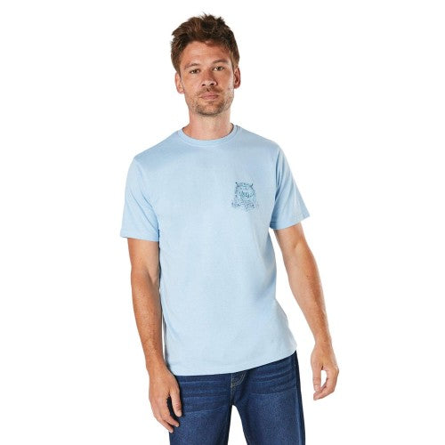 Front - Maine Mens Coast To Coast Chest Print T-Shirt