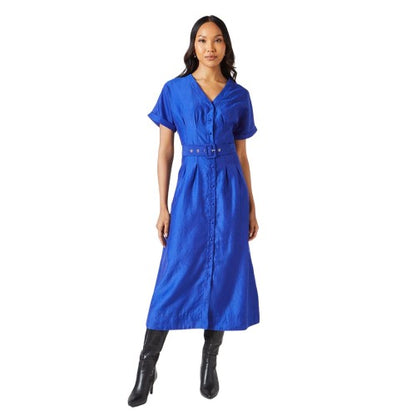 Front - Principles Womens/Ladies Belted Organza Shirt Dress