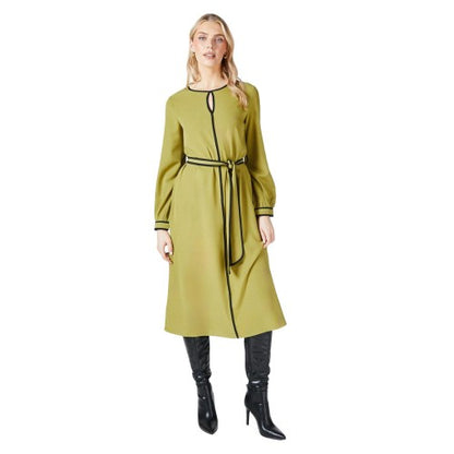 Front - Principles Womens/Ladies Belted Contrast Piping Midi Dress