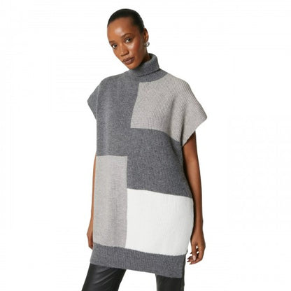 Front - Principles Womens/Ladies Colour Block Roll Neck Tunic