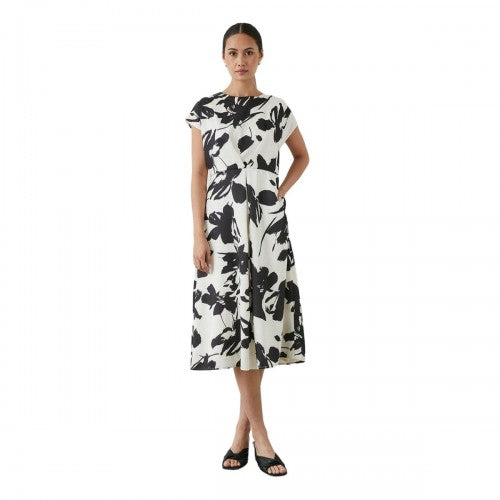 Front - Principles Womens/Ladies Floral Satin Midi Dress
