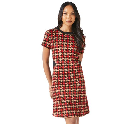 Front - Principles Womens/Ladies Dogtooth Jacquard Shift Dress