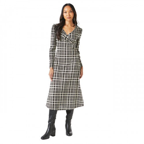 Front - Principles Womens/Ladies Checked Jacquard Midi Dress
