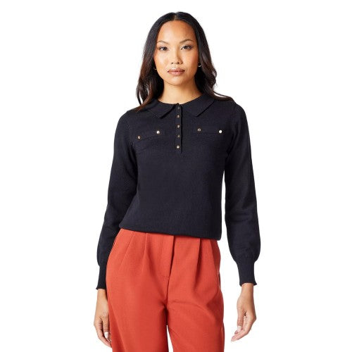 Front - Principles Womens/Ladies Knitted Collared Top