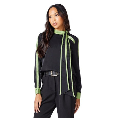 Front - Principles Womens/Ladies Contrast Detail Satin Top