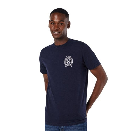 Front - Maine Mens Crest Embroidered T-Shirt
