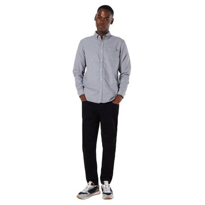 Front - Maine Mens Mini Grid Check Long-Sleeved Shirt