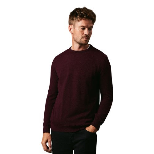 Front - Maine Mens Knitted Honeycomb Crew Neck Jumper