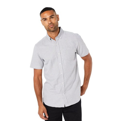 Front - Maine Mens Patterned Short-Sleeved Shirt