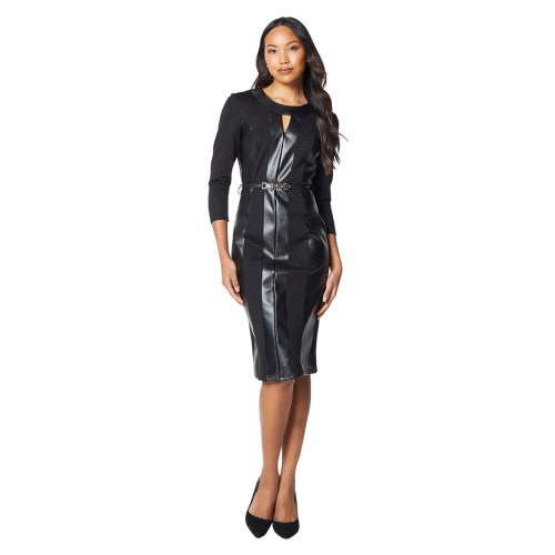 Front - Principles Womens/Ladies PU Belt Shift Dress