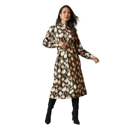 Front - Principles Womens/Ladies Valerie Abstract Keyhole Midi Dress