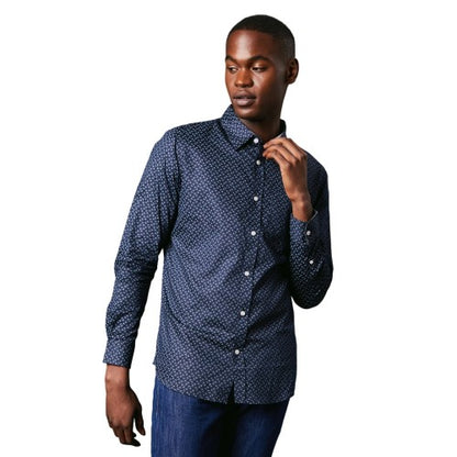 Front - Maine Mens Reverb Print Long-Sleeved Shirt
