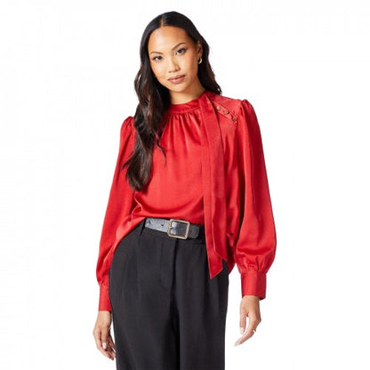 Front - Principles Womens/Ladies Satin Pussybow Top