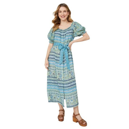Front - Mantaray Womens/Ladies Mix & Match Paisley Floral Midi Dress