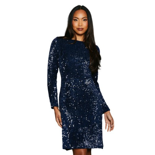 Front - Principles Womens/Ladies Sequin Velvet Pencil Dress