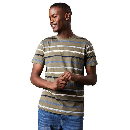 Front - Maine Mens Classic Stripe T-Shirt