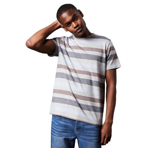 Front - Maine Mens Feeder Stripe T-Shirt