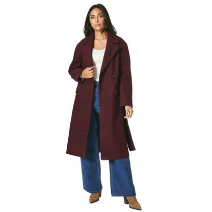 Front - Principles Womens/Ladies Maxi Double-Breasted Petite Coat