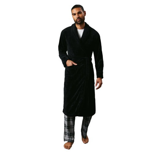Front - Maine Mens Shawl Collar Robe