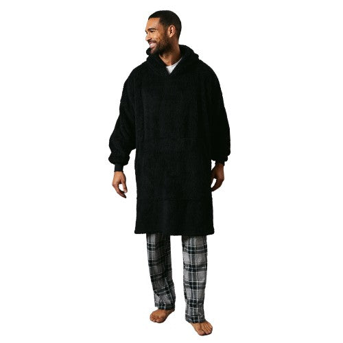 Front - Maine Mens Sherpa Hoodie Blanket