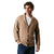 Front - Maine Mens Cable Knit Shawl Collar Cardigan