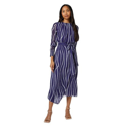 Front - Principles Womens/Ladies Spotted Draped Midi Dress