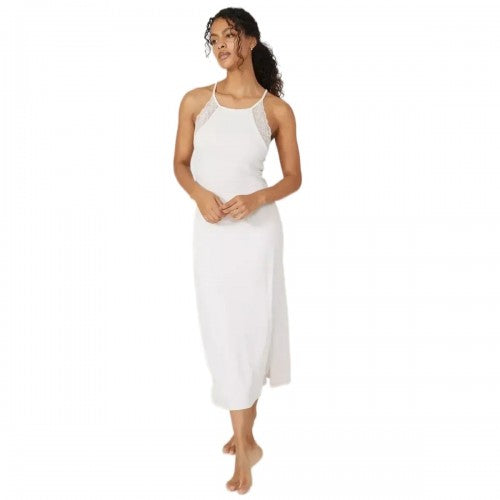 Front - Debenhams Womens/Ladies Milano Ribbed Lace Detail Nightie