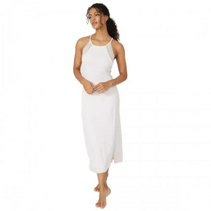 Front - Debenhams Womens/Ladies Milano Ribbed Lace Detail Nightie