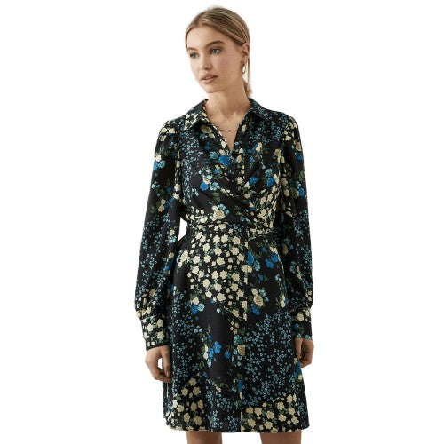 Front - Dorothy Perkins Womens/Ladies Floral Front Tie Shirt Dress