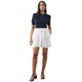 Front - Dorothy Perkins Womens/Ladies Scalloped Waist Tie Casual Shorts