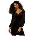 Front - Dorothy Perkins Womens/Ladies Velvet Sweetheart Mini Dress