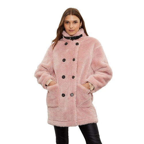 Front - Dorothy Perkins Womens/Ladies Faux Fur Double-Breasted Coat