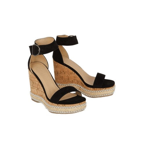 Faith Womens/Ladies Madison High Wedge Sandals Discounts on