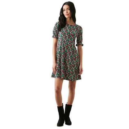 Front - Dorothy Perkins Womens/Ladies Ditsy Print Short-Sleeved Mini Dress