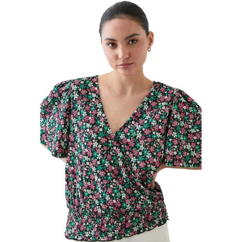 Front - Dorothy Perkins Womens/Ladies Shirred Hem Petite Angel Sleeve Top