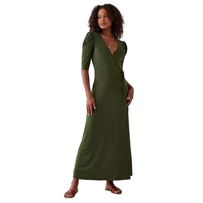 Front - Dorothy Perkins Womens/Ladies Wrap Tall Ruched Midi Dress
