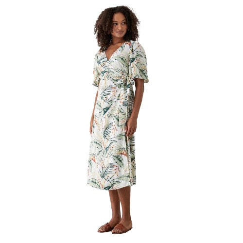 Front - Dorothy Perkins Womens/Ladies Palm Print Wrap Midi Dress