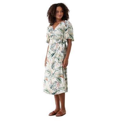 Front - Dorothy Perkins Womens/Ladies Palm Print Wrap Midi Dress
