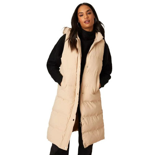 Front - Dorothy Perkins Womens/Ladies Hooded Maxi Gilet