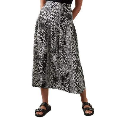 Front - Dorothy Perkins Womens/Ladies Scarf Print Drop Hem Midi Skirt