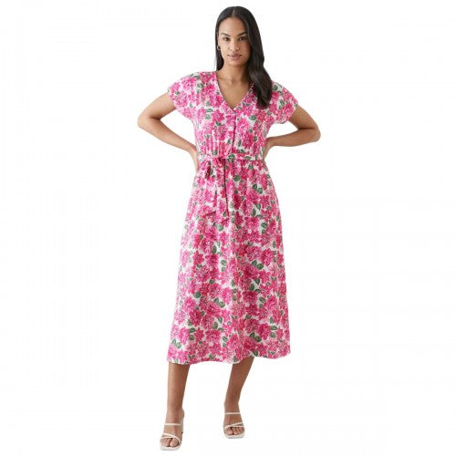 Front - Dorothy Perkins Womens/Ladies Floral Belt Midi Dress