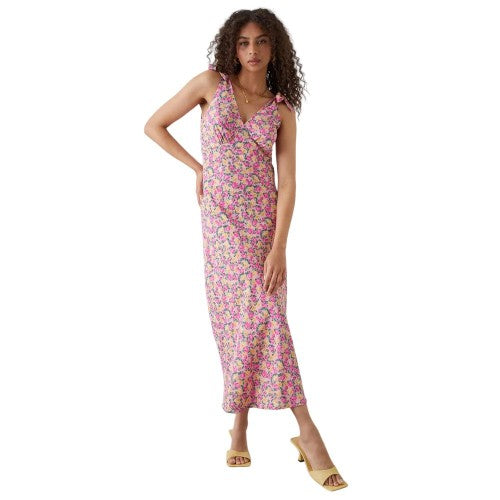 Front - Dorothy Perkins Womens/Ladies Floral Tie Shoulder Tall Midi Dress