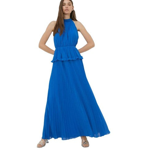 Front - Dorothy Perkins Womens/Ladies Pleated Chiffon Halter Neck Maxi Dress