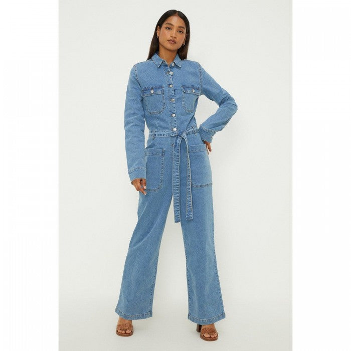 Front - Dorothy Perkins Womens/Ladies Detail Seams Jumpsuit
