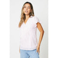 Front - Dorothy Perkins Womens/Ladies Sequin Flutter Blouse