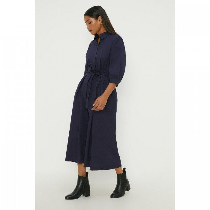 Front - Dorothy Perkins Womens/Ladies Belted Poplin Shirt Dress