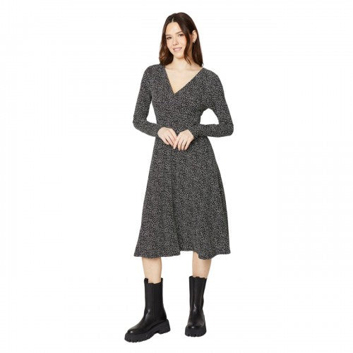 Front - Dorothy Perkins Womens/Ladies Monochrome Wrap Midi Dress