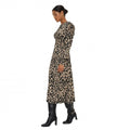 Front - Dorothy Perkins Womens/Ladies Leopard Print Keyhole Midi Dress