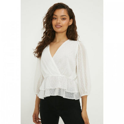 Front - Dorothy Perkins Womens/Ladies Chiffon Wrap Petite Blouse