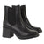 Front - Faith Womens/Ladies Alberta Square Toe Stack Heel Ankle Boots